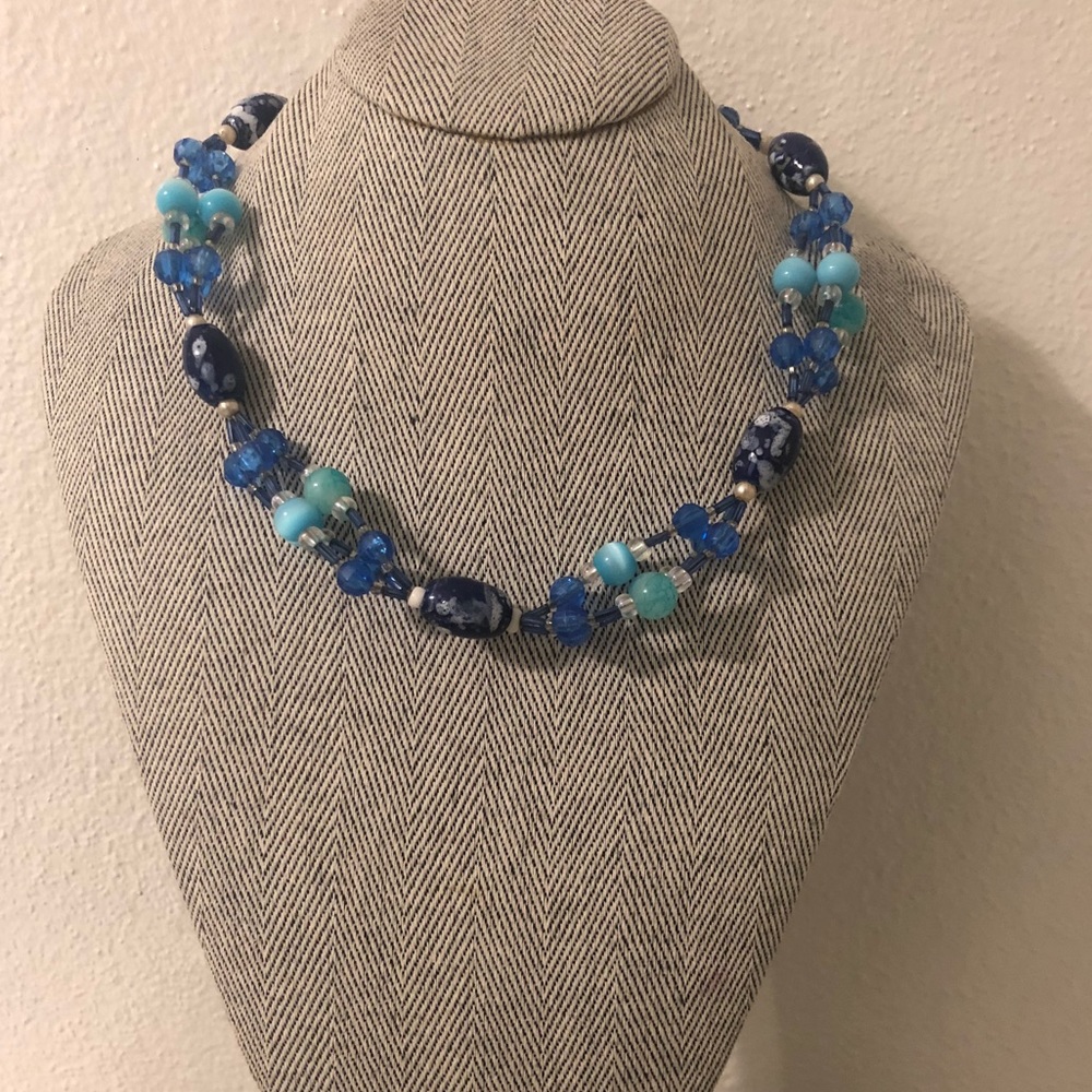 💙 Turquoise Beads necklace set